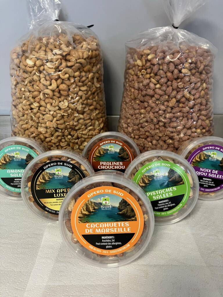 Packaging fruits secs vrac et boites à partager